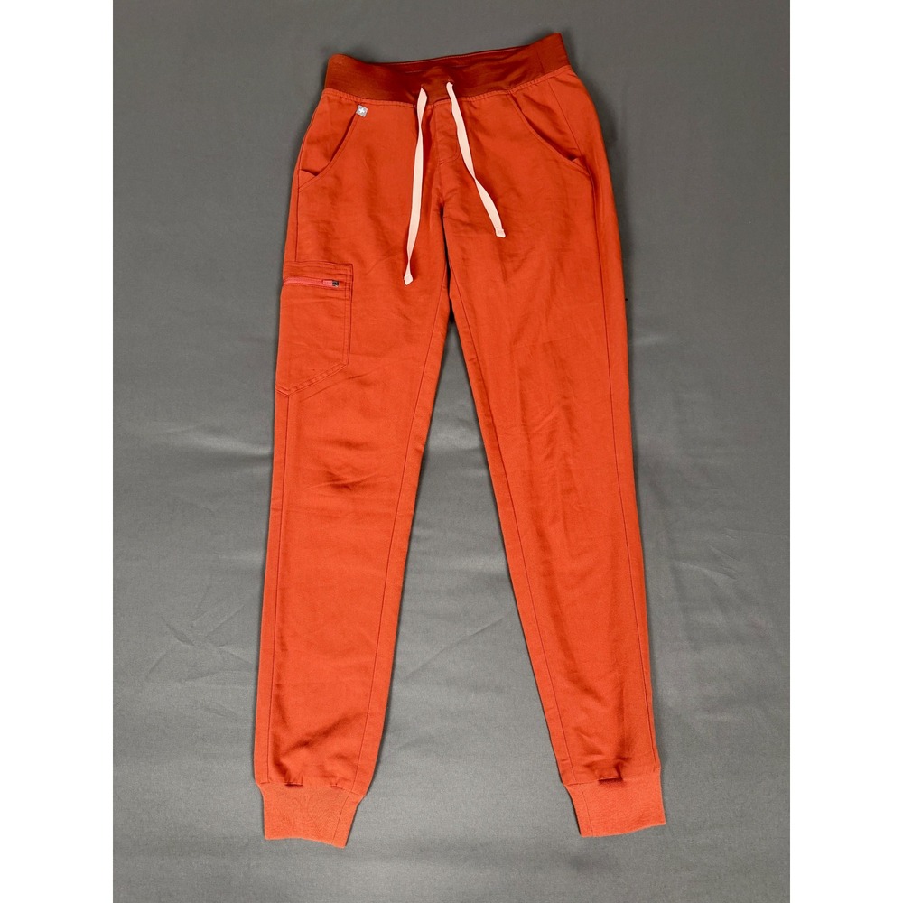 Figs Zamora Jogger Scrub Pants Womens XS Tall Burnt Orange Technical Collection